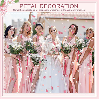 600 Pcs Pink Series Artificial Rose Flower Petals