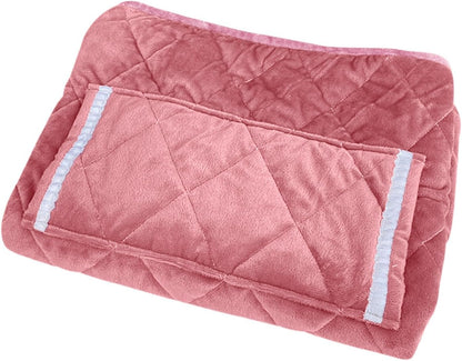 24x32 Inch USB Heated Blanket with Hand Pocket Small Heated Lap Blanket Throw Portable Electric Blankets Hand Warmers Soft Fast Heating Blanket for Home Office Lunch Break Car Travel (Pink)