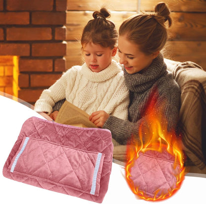 24x32 Inch USB Heated Blanket with Hand Pocket Small Heated Lap Blanket Throw Portable Electric Blankets Hand Warmers Soft Fast Heating Blanket for Home Office Lunch Break Car Travel (Pink)