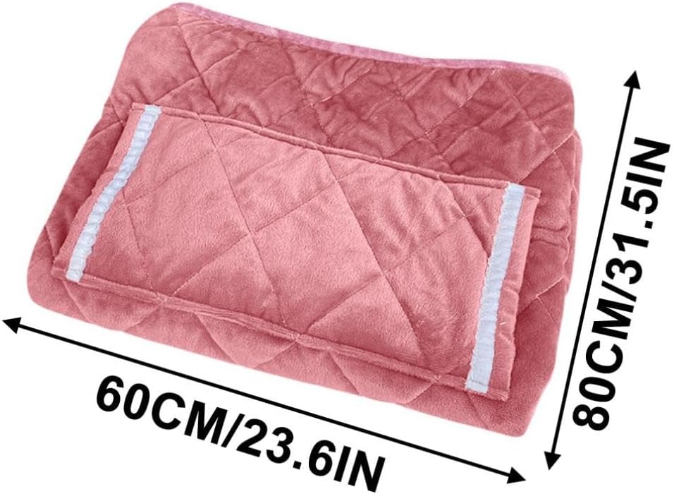 24x32 Inch USB Heated Blanket with Hand Pocket Small Heated Lap Blanket Throw Portable Electric Blankets Hand Warmers Soft Fast Heating Blanket for Home Office Lunch Break Car Travel (Pink)