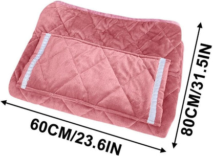 24x32 Inch USB Heated Blanket with Hand Pocket Small Heated Lap Blanket Throw Portable Electric Blankets Hand Warmers Soft Fast Heating Blanket for Home Office Lunch Break Car Travel (Pink)