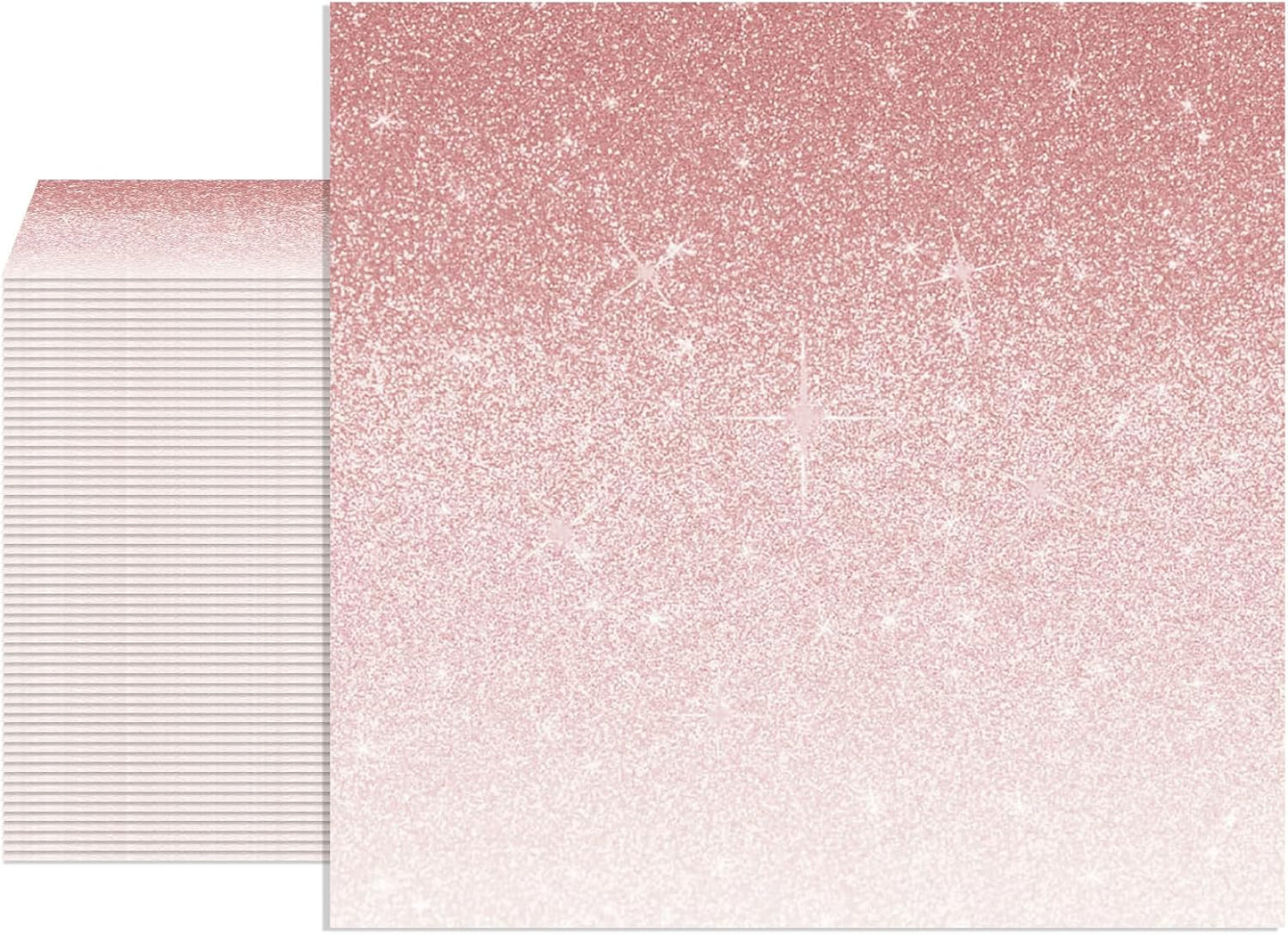 40PCS Rose Gold Party Napkins Ombre Rose Gold Napkins Disposable Paper Cocktail Napkins for Girls Women Baby Shower Anniversary Wedding Party Supplies