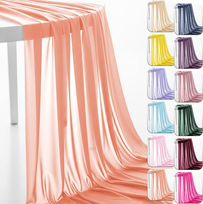 Peach Chiffon Fabric by The Yard 60 Inch X 1 Yard