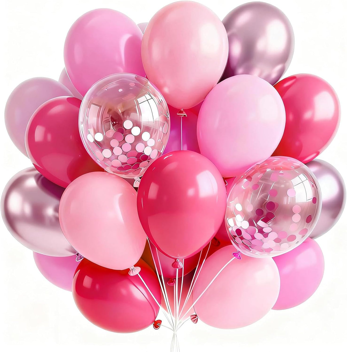 Hot Pink Balloons 66pcs 12 Inch Magenta Fuchsia Latex Balloons