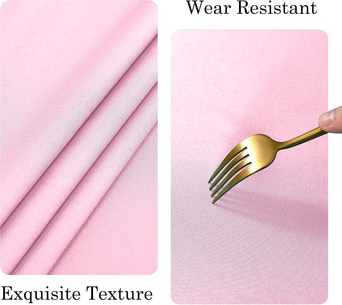 Round Tablecloth 80 Inch Polyester Table Cloth, Round Table Cover Waterproof Wipe Clean Spillproof for Kitchen Dining Wedding Outdoor Picnic Buffet Party, Light Pink