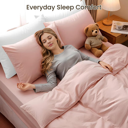 Microfiber Envelope Pillow Cases,Pillow Case,Peach Pink,Standard,Set of 2