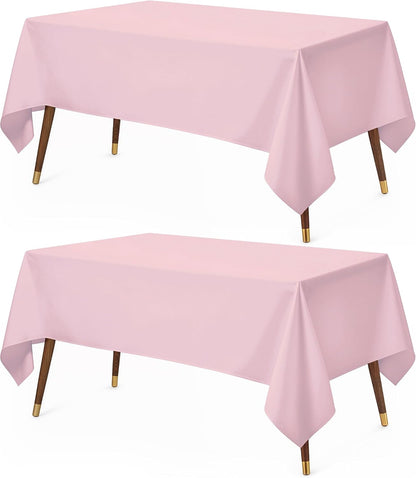 Rectangle Table Cloth 2 Pack [60x102 Inches, Pink]