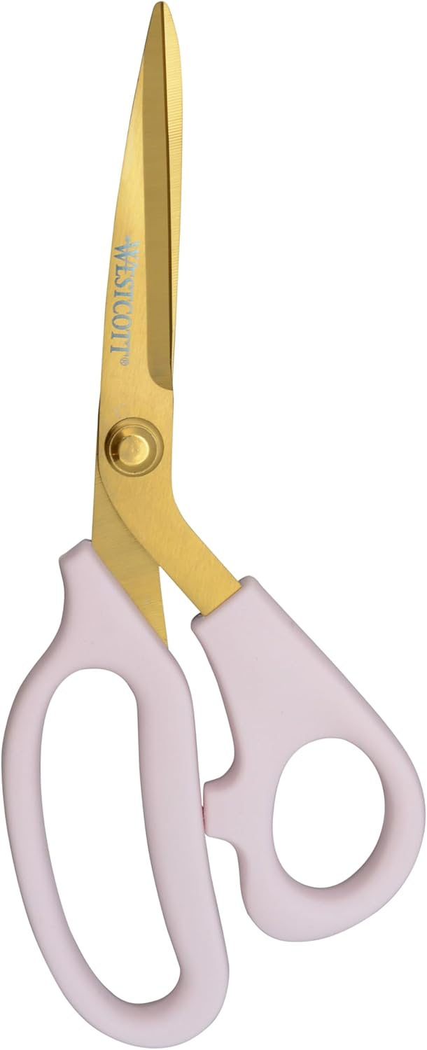 All-Purpose Kitchen Shears, Pink with Gold Blades - Durable Kitchen Shears with Precision-Ground Blades for Easy Cutting and Meal Prep - 8-Inch