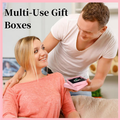 20 Pack Pink Jewelry Gift Boxes, Cardboard Necklace Bacelet Box