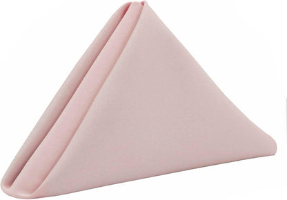 10 Pack 20 Inch Blush Cloth Polyester Napkins – Washable Dinner Fabric Napkins with Hemmed Edges for Weddings, Restaurants & Special Events