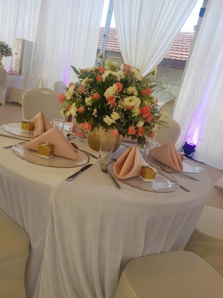 10 Pack 20 Inch Blush Cloth Polyester Napkins – Washable Dinner Fabric Napkins with Hemmed Edges for Weddings, Restaurants & Special Events
