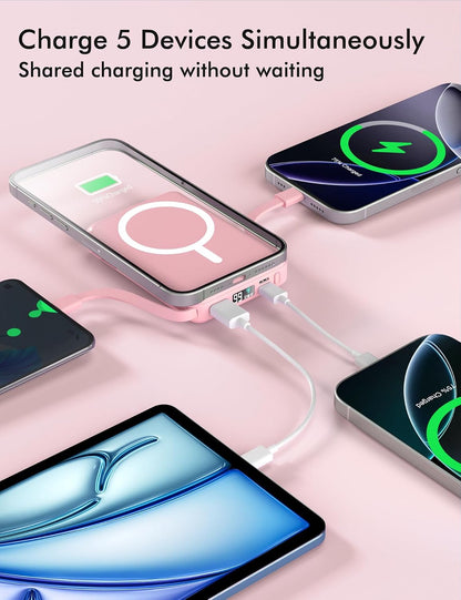 podoru for Magsafe Power Bank, 10000mAh Magnetic Portable Charger