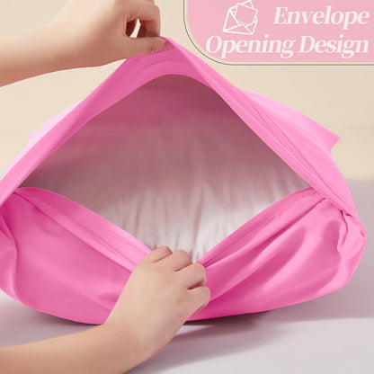 Vonty 2 Pack Pink Standard Pillowcases, 20x26, 1800 Microfiber