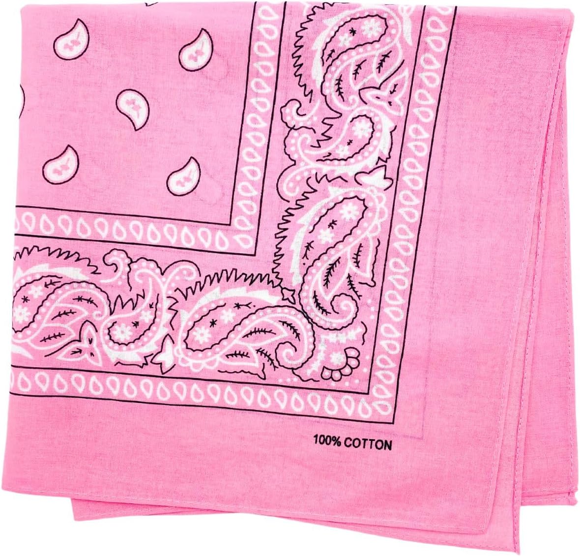 100% Cotton Bandana for Men & Women 22" x 22" Paisley Pattern Handkerchief Headband Scarf