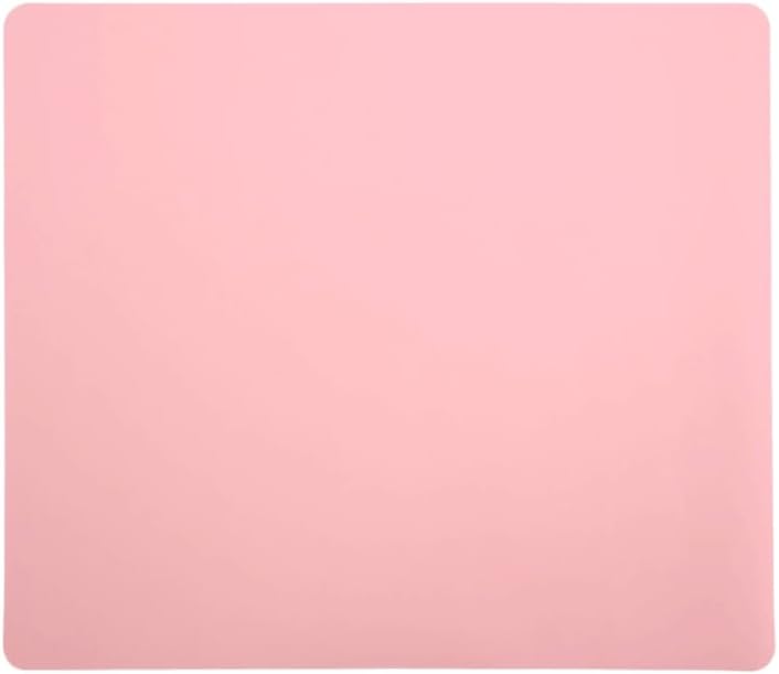 Silicone Dish Drying Mat 11.4x10.2 Inch - Non-Slip Heat Craft Mat for Resin, Vanity & Kitchen Counter(Pink)
