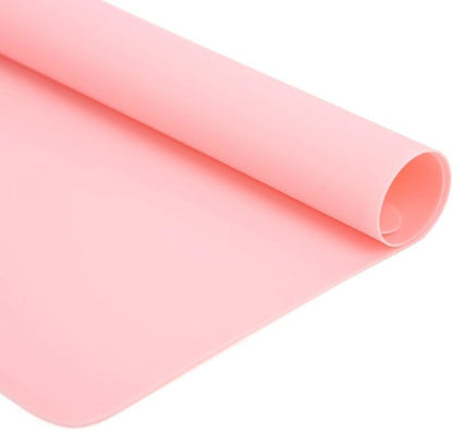 Silicone Dish Drying Mat 11.4x10.2 Inch - Non-Slip Heat Craft Mat for Resin, Vanity & Kitchen Counter(Pink)