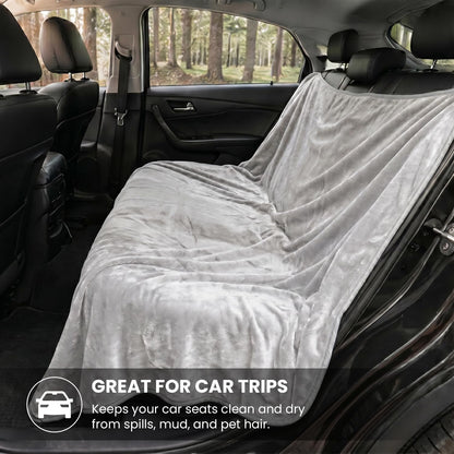 Waterproof Throw Blanket for Bed, Couch, Light Grey, 60"x80" | Reversible Waterproof Throw Blanket with Soft Silent Fabric for Bed, Couch Cover, Couples & Pets, While Staying Breathable