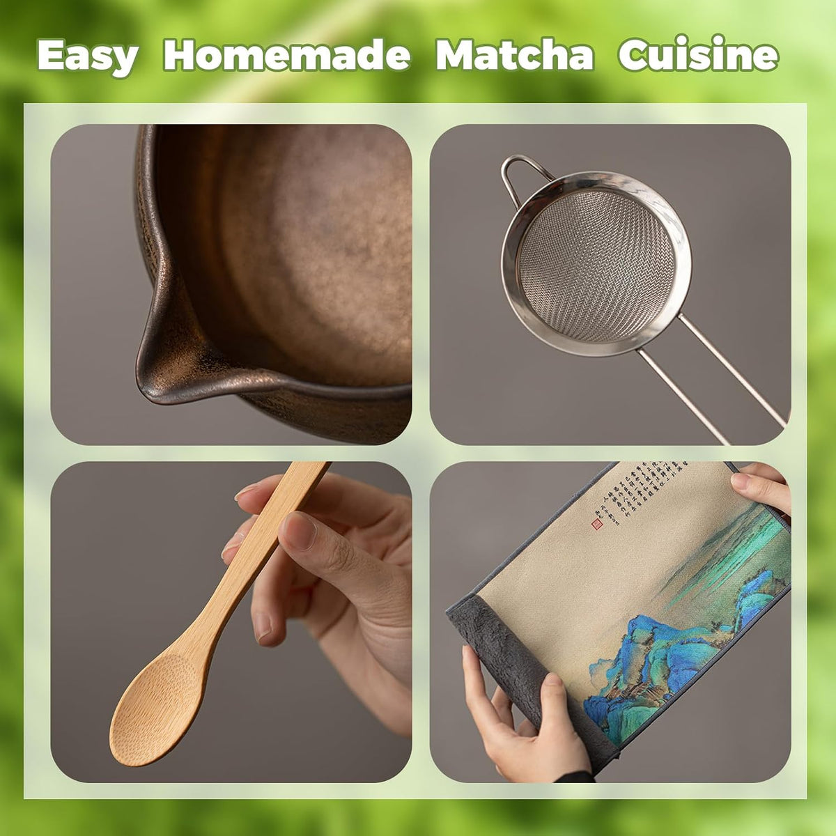 Matcha Whisk Set, 8 Pcs Matcha Set,Matcha Kit for Ceremony,Tradition Tea Set for Making Breakfast/Latte,Matcha Whisk Set with Bowl(Chawan)/Whisk and Holder,Gift for Family/Friend (Pink)