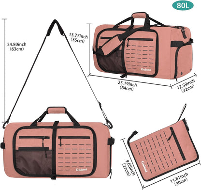 Goloni 80L Foldable Duffle Bag for Travel, Large Durable Travel Duffel Bag