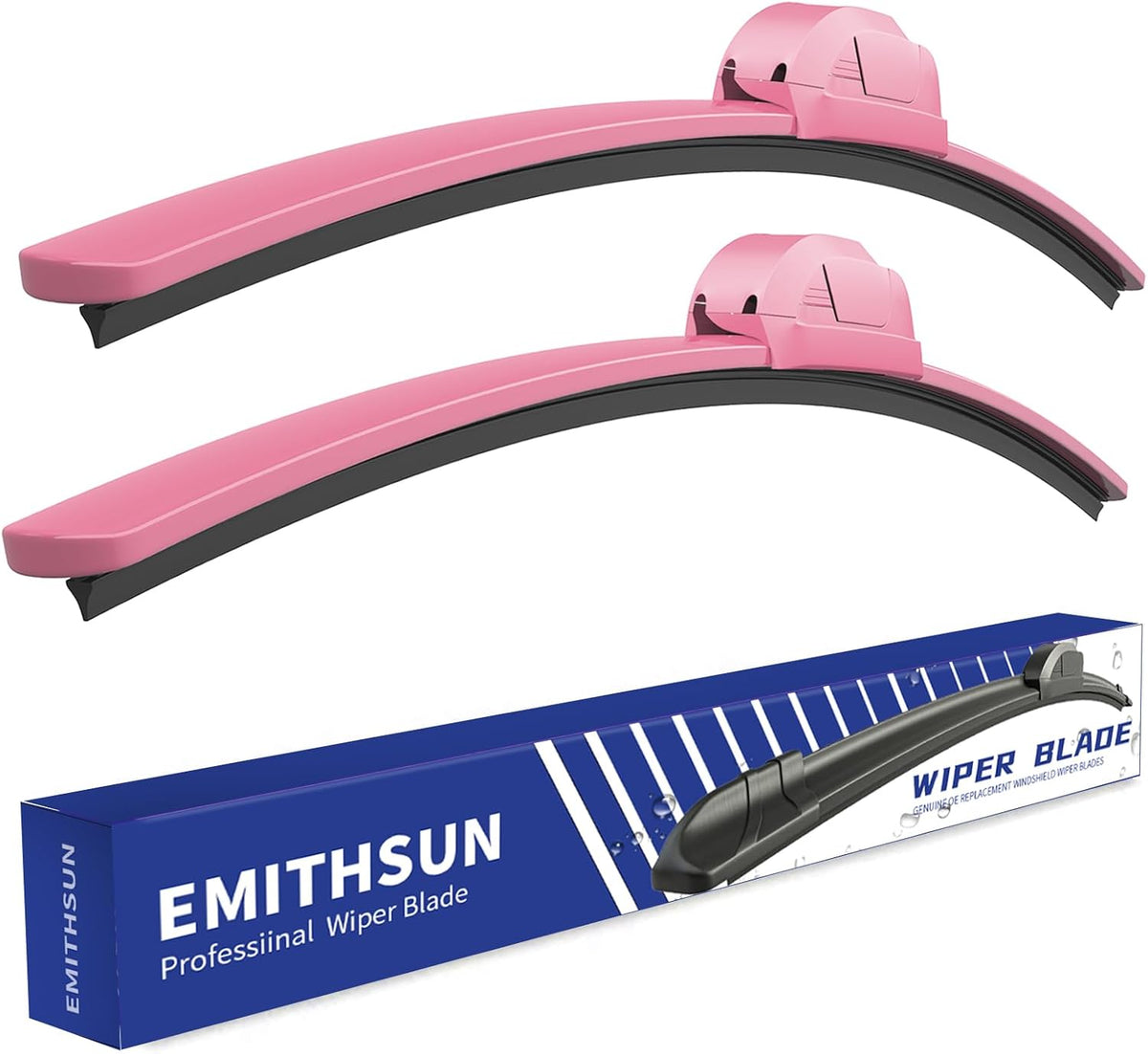 26"+18" Pink Windshield Wiper Blades(Set of 2)
