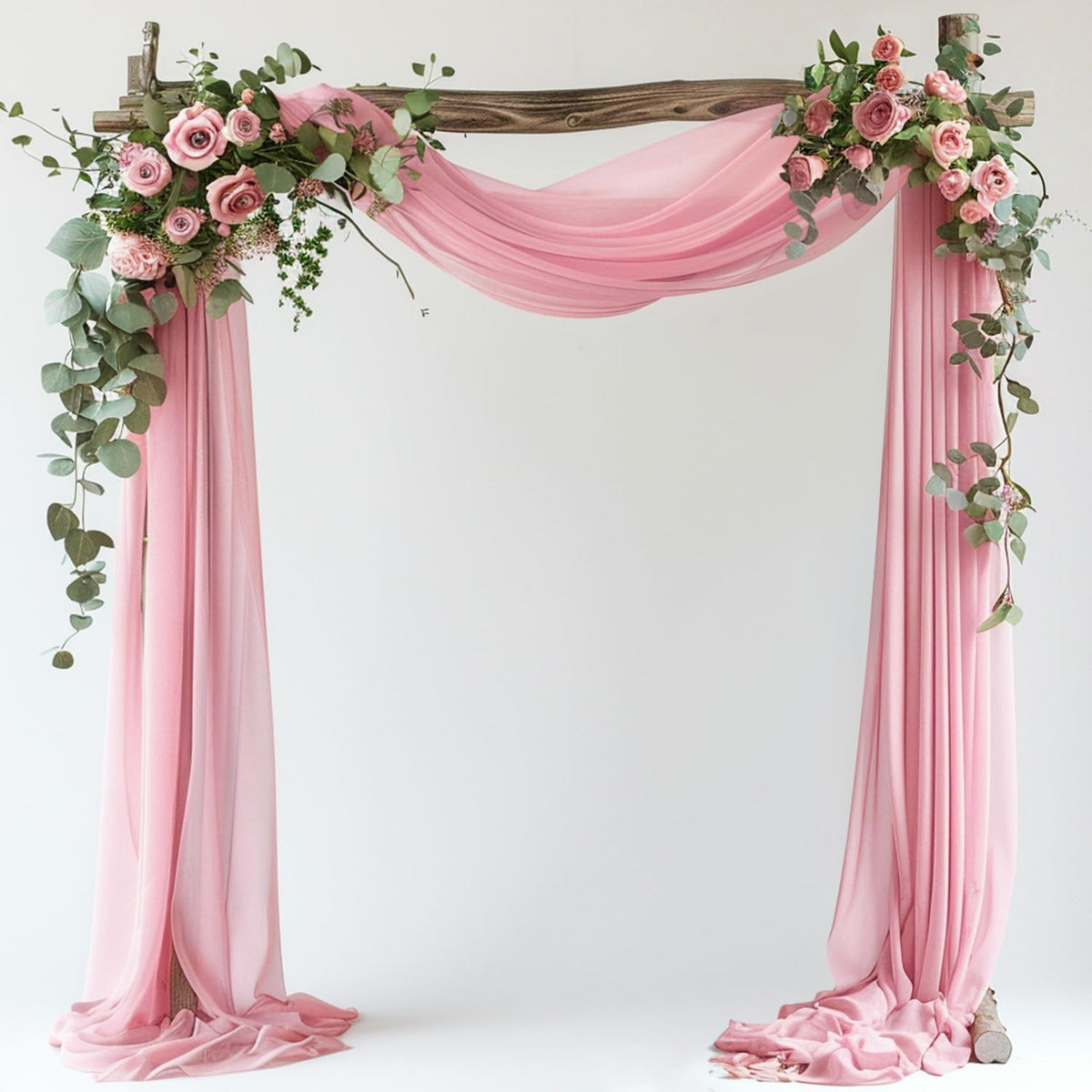 Wedding Arch Draping Fabric Backdrop Drapes 28.7"x 20FT, Blush Pink