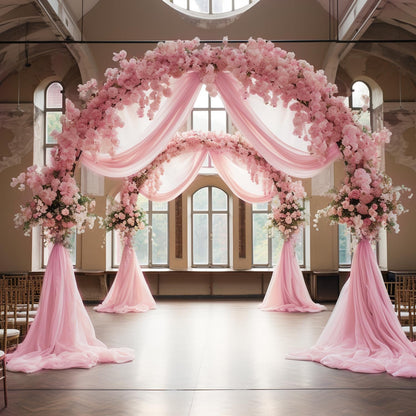 Wedding Arch Draping Fabric Backdrop Drapes 28.7"x 20FT, Blush Pink