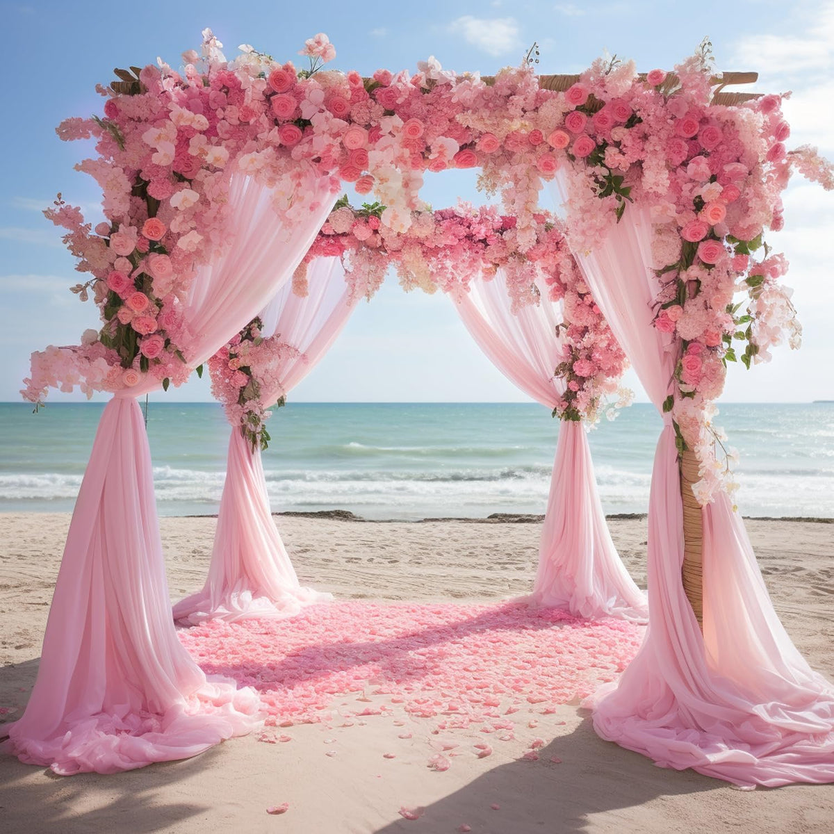 Wedding Arch Draping Fabric Backdrop Drapes 28.7"x 20FT, Blush Pink