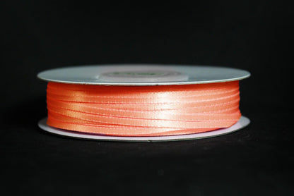 Double Face Satin Ribbon Polyester 100yrds Spool 1/8" (Peach)