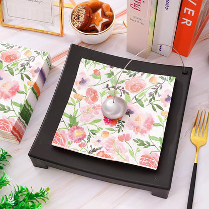 80Pcs Floral Paper Napkins Watercolor Pink Flowers Disposable Luncheon Napkins Spring Summer Dessert Dinner Hand Napkin for Wedding Birthday Baby Shower