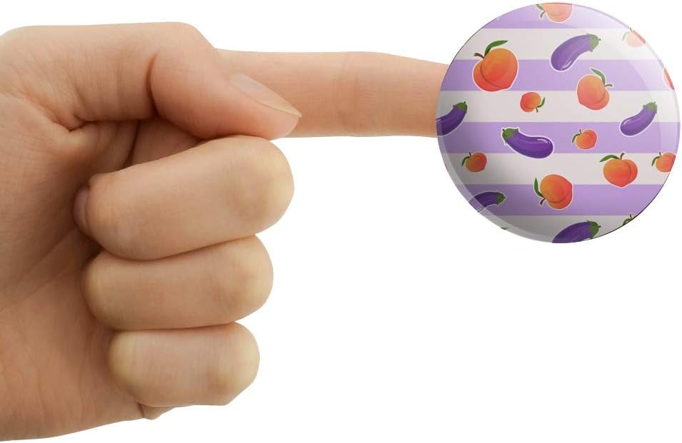 Cute Peaches and Eggplants on Stripes Pattern Puffy Bubble Dome