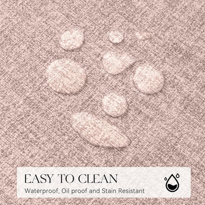 Faux Leather Placemats Set of 4, Heat Resistant Vinyl Place Mats with Coasters, Wipeable Washable Waterproof Oil Proof Table Mats for Kitchen Dining Indoor Outdoor, 12" x 17", Pink