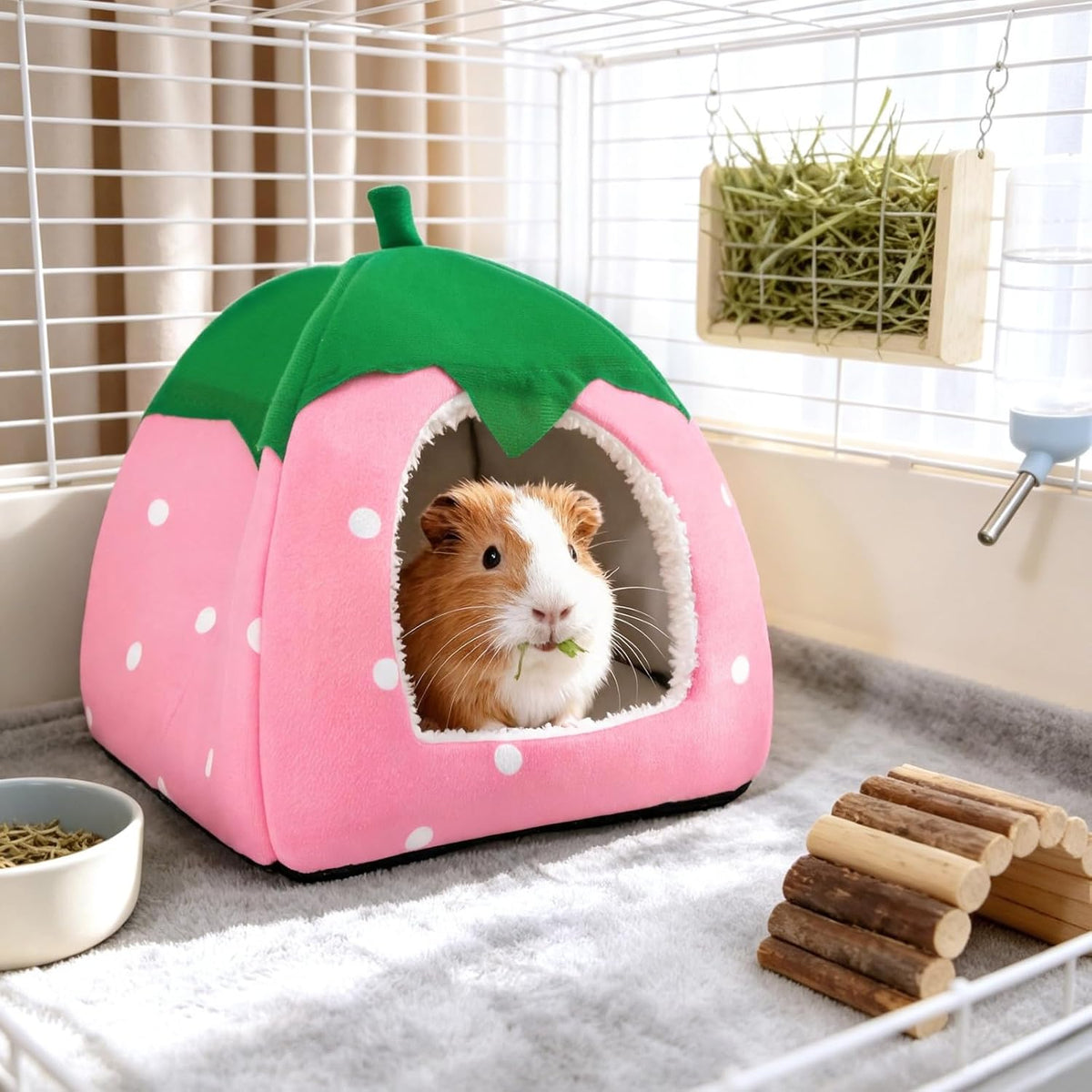 Guinea Pig Hideout Bed, Dwarf Rabbit House Cave