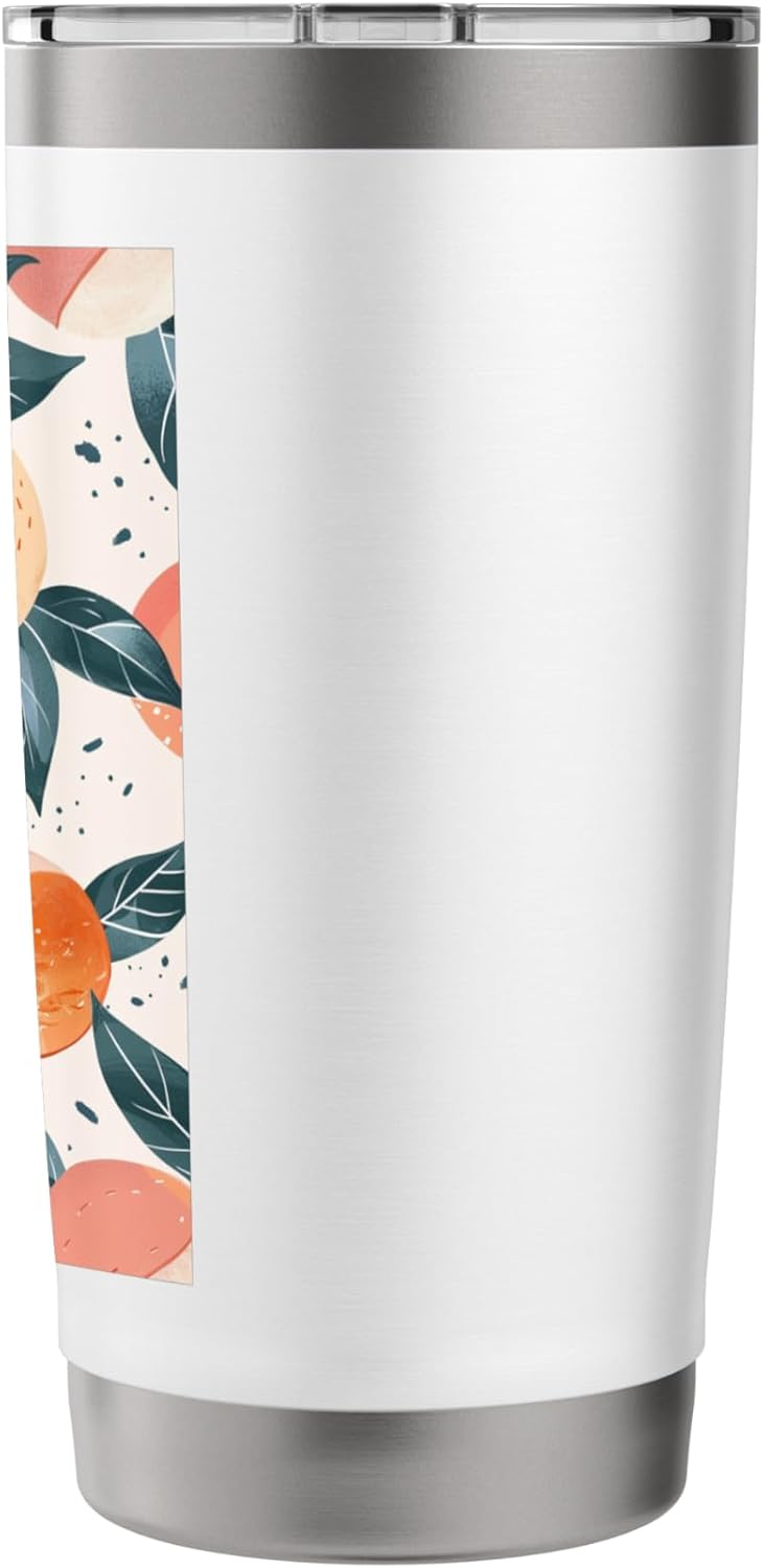 Pattern Art Peach Fruit Minimalist Stainless Steel Insulated Tumbler