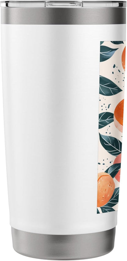 Pattern Art Peach Fruit Minimalist Stainless Steel Insulated Tumbler