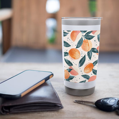 Pattern Art Peach Fruit Minimalist Stainless Steel Insulated Tumbler