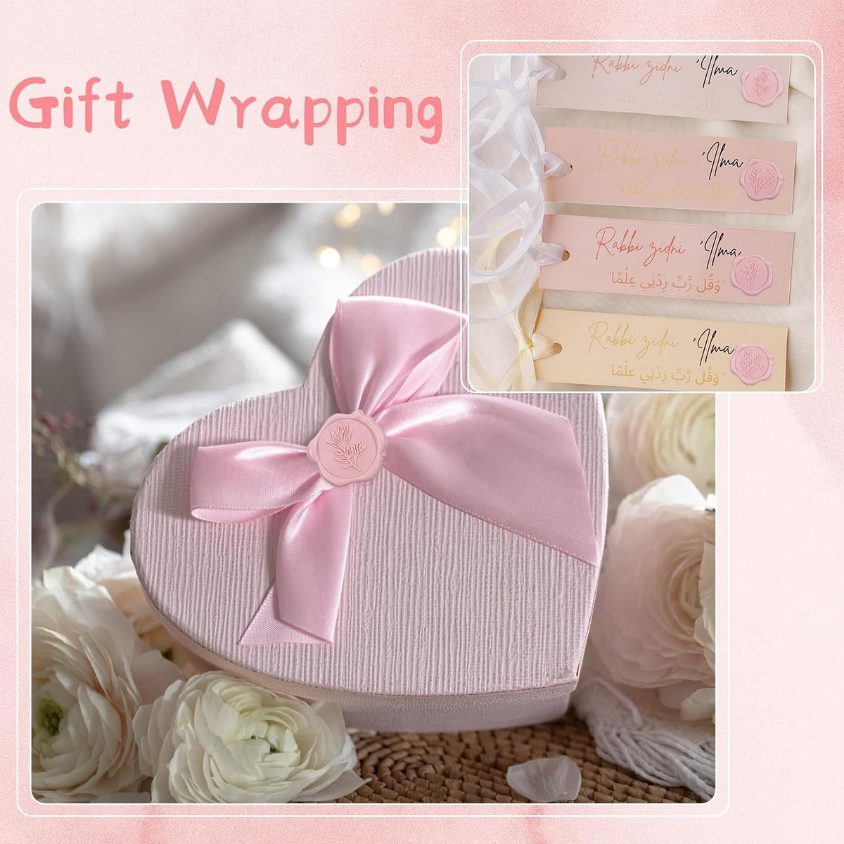 60 Pcs Wax Seal Stickers, Blush Pink, Self-Adhesive, 4 Leaf Styles