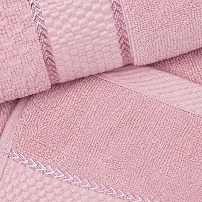 100% Cotton Bath Towels 30x54 Inches, Popcorn Textured, Soft & Absorbent, Quick Dry, Oeko-Tex Certified, Machine Washable, Set of 4, Soft Pink