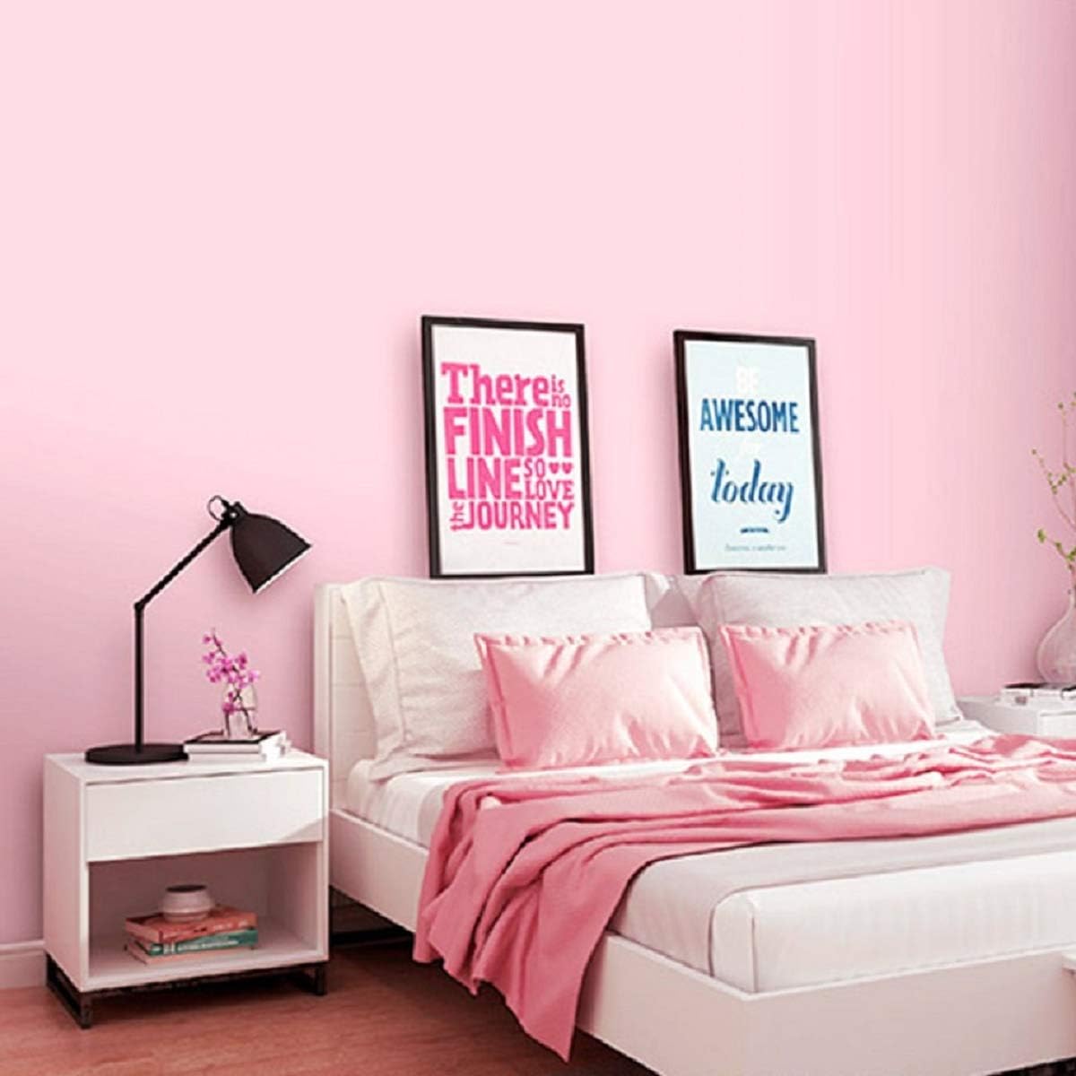 Pink Self-Adhesive Wallpaper Film Stick Paper Easy to Apply