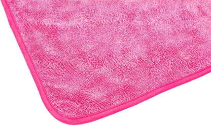 Premium FTW Microfiber Cleaning Towels for Glass, Windows, Mirrors, Polished Surfaces - Streak-Free, Scratchless, 16" x16”, Pink, 3-Pack