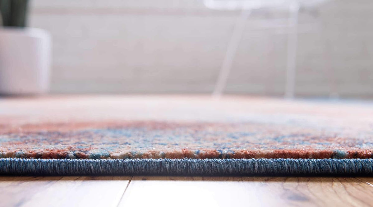 Mystic Collection Over-Dyed Abstract, Mid-Century Modern, Rustic Area Rug (4' 0 x 6' 0 Rectangular, Peach/ Beige)