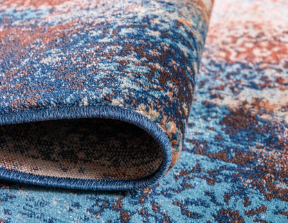 Mystic Collection Over-Dyed Abstract, Mid-Century Modern, Rustic Area Rug (4' 0 x 6' 0 Rectangular, Peach/ Beige)