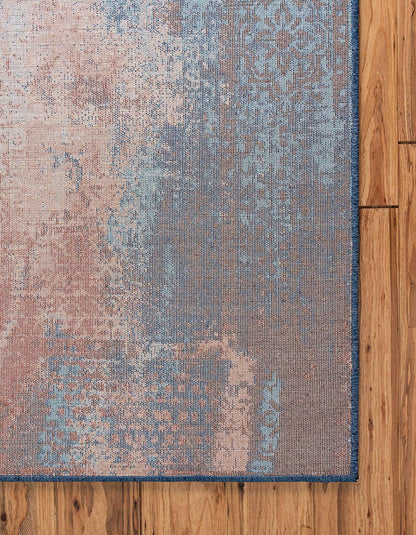 Mystic Collection Over-Dyed Abstract, Mid-Century Modern, Rustic Area Rug (4' 0 x 6' 0 Rectangular, Peach/ Beige)