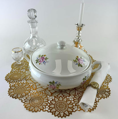 BoneChina Casserole with Lid 42oz for Lasagna Meat Kebabs Cutlets Chops Chicken Mashed Potatoes 8.5"