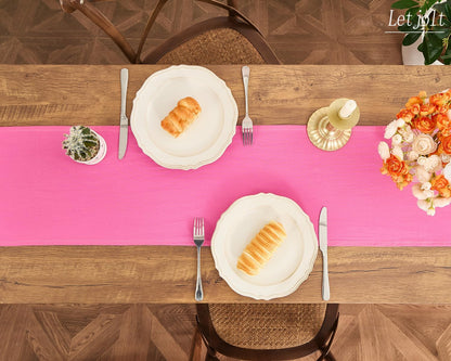 Rose Pink Table Runner 72 Inches Long