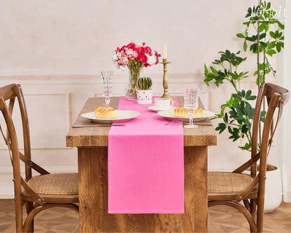 Rose Pink Table Runner 72 Inches Long