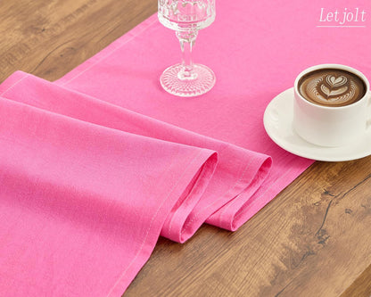 Rose Pink Table Runner 72 Inches Long
