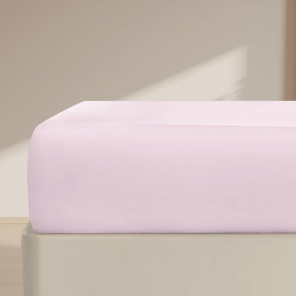 Full Fitted Sheet Only – Premium Hotel-Quality Fitted Sheet for Full Bed – Ultra Soft & Breathable Brushed Microfiber – Elegant Black Box Packaging (Pink)