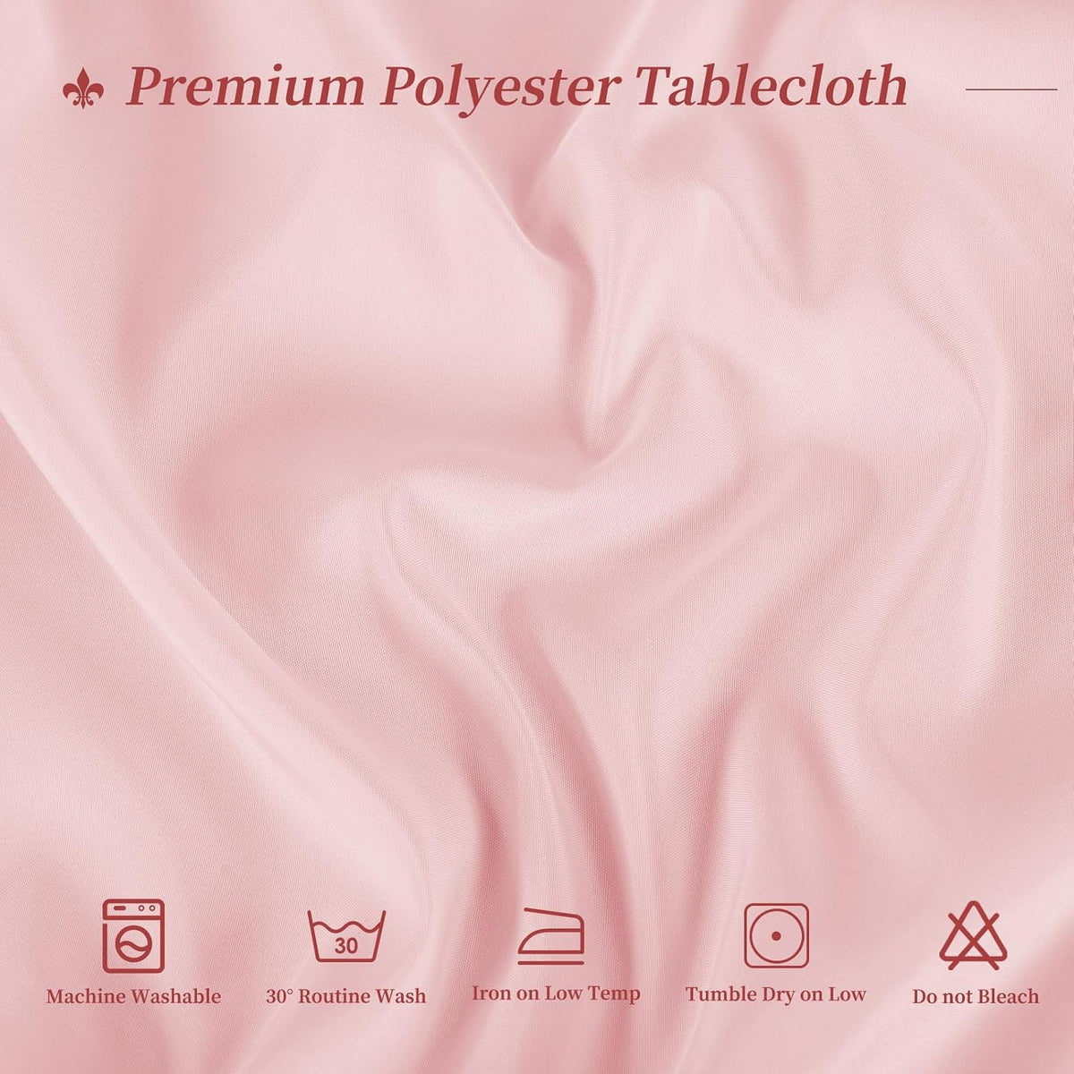 12 Packs 120 Inch Pink Round Polyester Tablecloths