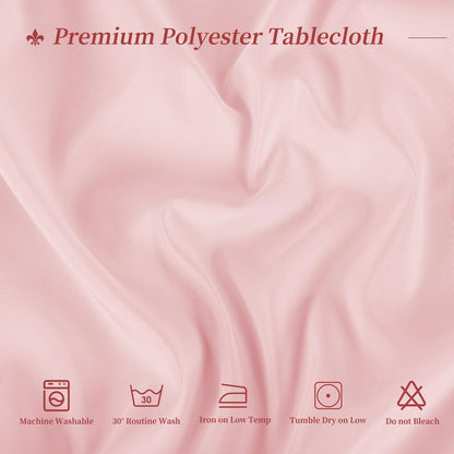 12 Packs 120 Inch Pink Round Polyester Tablecloths