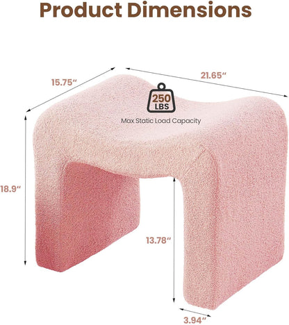 Vanity Stool Foot Rest Small Footstool Ottoman Chair Seating Backless